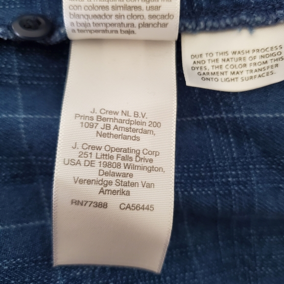 MADEWELL Size Large Indigo Plaid Denim Babydoll Shirtdress $128 Runs Small! EUC! - Picture 8 of 16